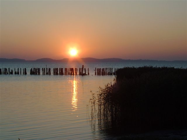 Sonnenuntergag am gr. Jasmunder Bodden in Polchow